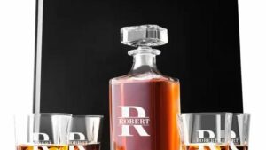 Personalized Crystal Whiskey Decanter Set