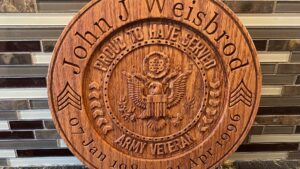 Personalized 3D Wooden Military Service Plaque - Army Tribute