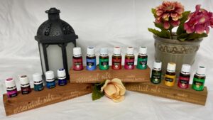 Wooden Essential Oil Holder: 1-Tier Aromatherapy Storage Rack