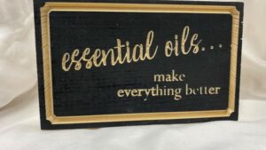 "Love for Essential Oils" Wall Plaque: Decorative Aromatherapy Display